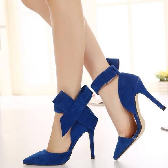 Shoes - ‘SOMETHING BLUE’ Bow Detail Stilettos